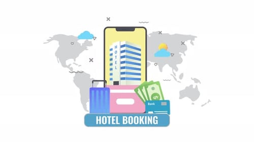 Hotel Booking Money Animation