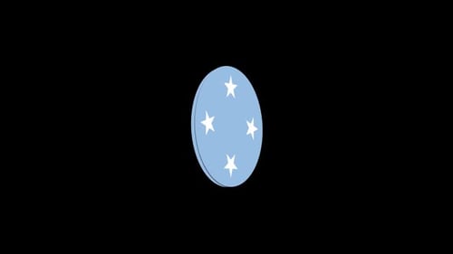 flag of Mikronesia 3d icon
