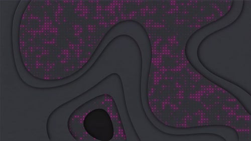 Dynamic Abstract Wavy Background with Digital Purple Pixels