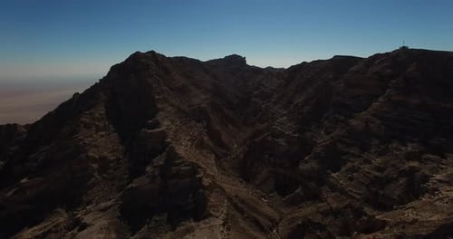 Awe Inspiring Black Desert Mountains In Baking Heat 4K Drone