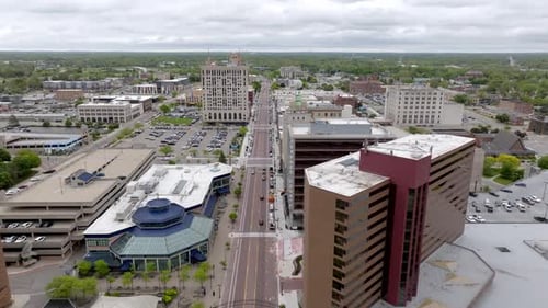 Flint Michigan Aerial Drone straight in