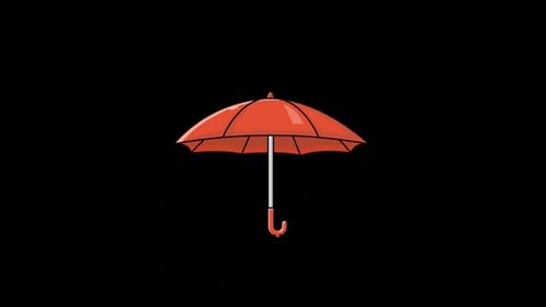 Animiertes Open Umbrella-Konzeptvideo - Transparent