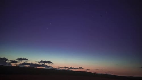 Night Sky and Clouds Time Lapse