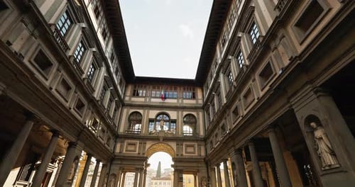 Beautiful Arched Courtyard Architect in Florence Italy