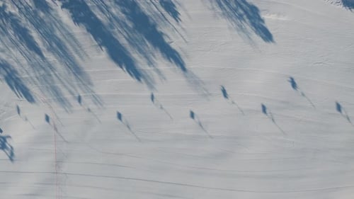 Aerial View Snowy Ski Resort Nature Beauty Winter Vacation Winter Vacation Amidst Snowy Woods