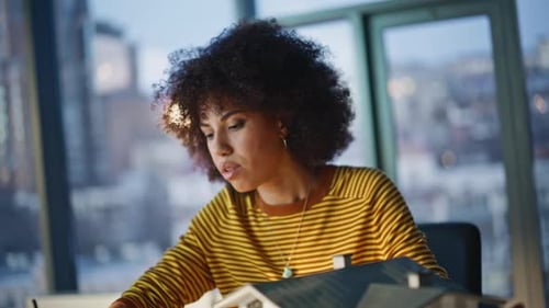 Professional Planning Architectural Layout in Property Company Office Closeup