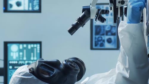 Professional Medical Doctors Working in Hospital Office Making Computer Research Medicine Healthcare