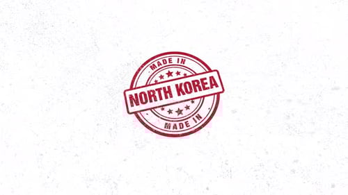 Made In North Korea Rubber Stamp