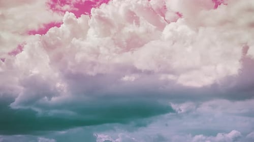 Colorful Sky with Soft Clouds Abstract Footage