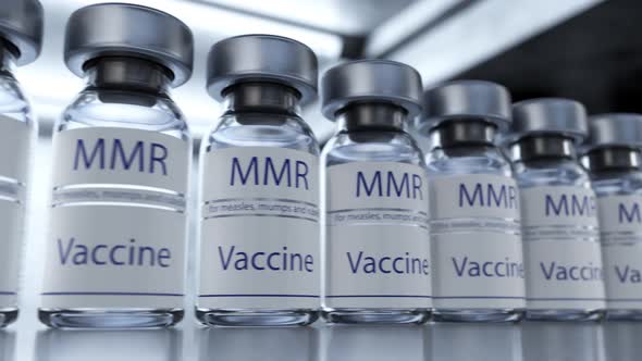 MMR Vaccine Vials in a Medical or Laboratory Setting, Elements Motion ...