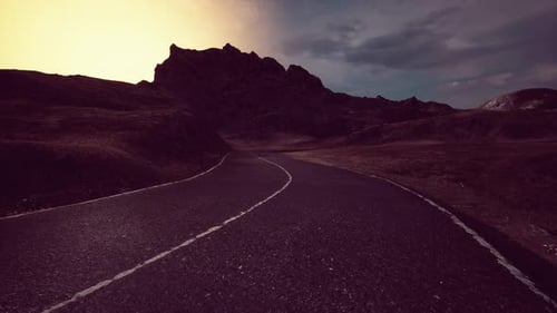 Aerial View of Great Ocean Road at Sunset
