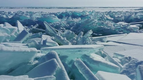 Ice Ridges on Lake Baikal