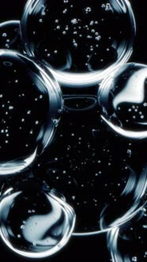 Cosmetics Blue Serum Liquid Bubbles 3d Abstract Background Cosmetic Moisturizer Essence Gel Collagen