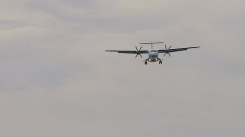 Turboprop Plane Landing