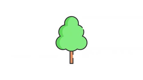 Flat Design Tree Nature Graphic Element