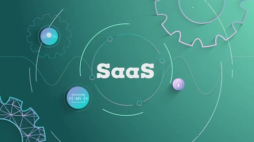 Infographic SaaS Green Background Looped