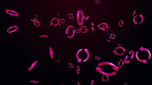 Falling 3D Pink Recycling Arrows Motion Background