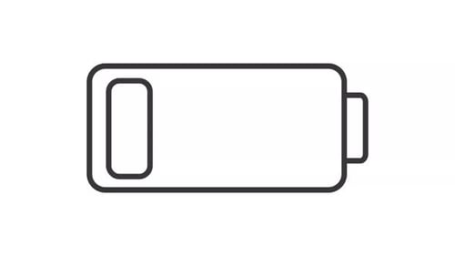 Animated Battery Charging Icon in Flat Design Style