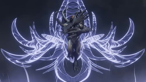 3D Animated Demonic Creature with Glowing Energy Aura