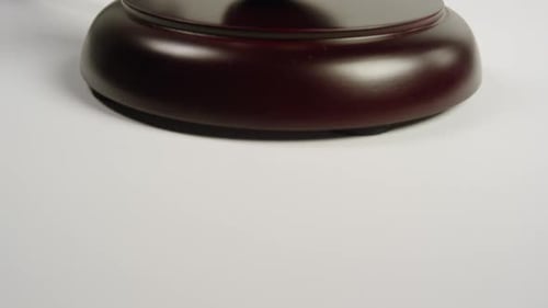 Law and Justice - Judge's Gavel -tilt up deep field