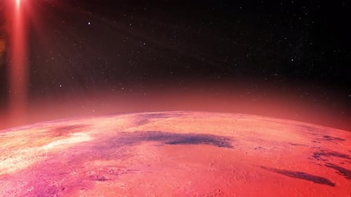 A cosmic dawn on Mars.