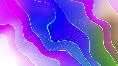 Glowing Fluid Abstract Lines and Colorful Shapes Background