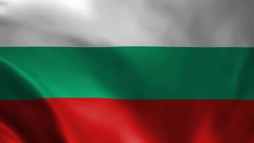 Realistic Waving Bulgarian Flag Animation