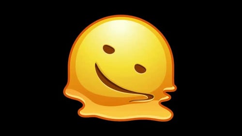 Fluid Melting Smiley Face Emoji Animation
