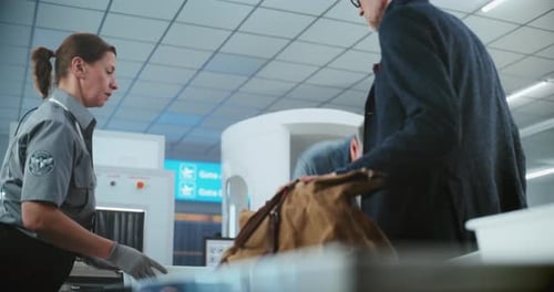 Airport Security Screening Passengers and Luggage