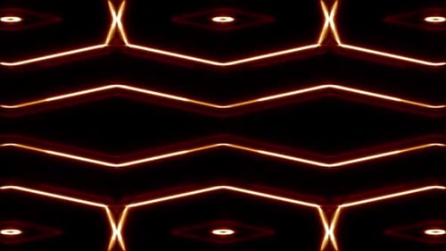 Pulsating Neon Glowing Abstract Pattern Loop Background