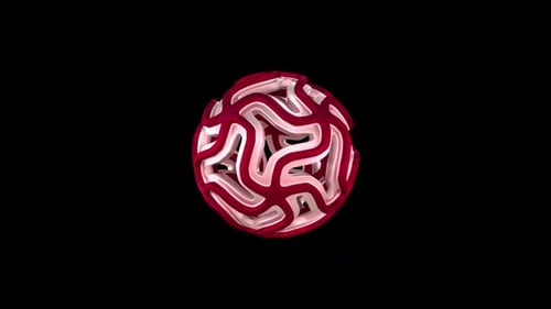 Abstract Red Star Ball Alpha Loop