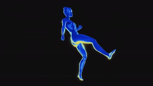 Futuristic 3D Female Fighter Animation