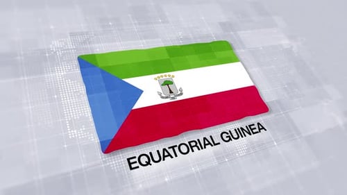 Equatorial Guinea Flag Animation Reveal