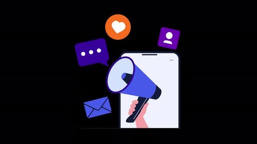 Animação de marketing digital 4K