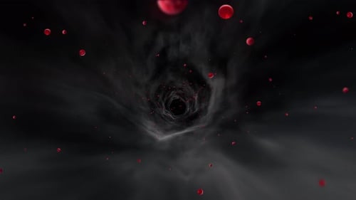 Red Blood Cell Floating In The Vein Microscopic View, Red Blood Cell Animation Background, Human Blo