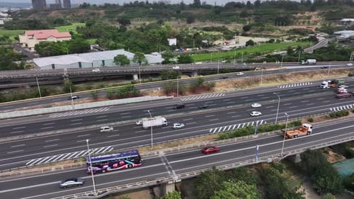 Highways With Cars In Kaohsiung, Taiwan