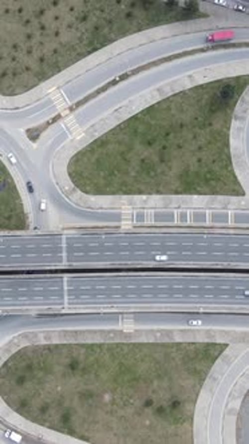 Traffic Intersection Overhead View