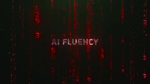 Futuristic Digital Tech Logo Reveal with Falling Red Numbers