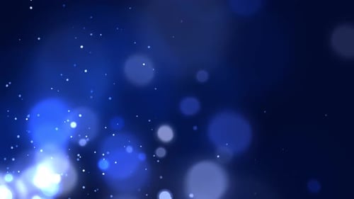 Abstract Blue Bokeh Glowing Particle Background Loop