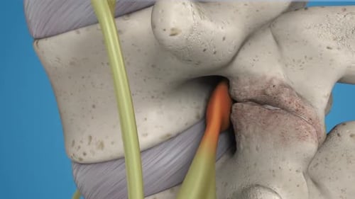 Herniated Disc Nerve Compression Spinal 3D Medical Animation