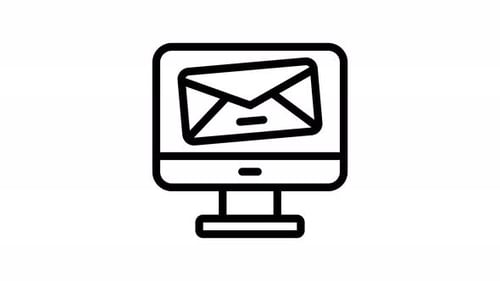 animation d'icônes de ligne de message