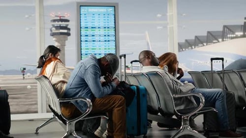 Sleeping Delayed Flights and Jet Lagged Passengers in Airport