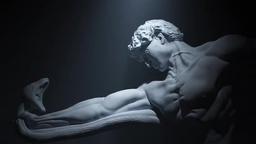 Dramatic 3D Animation of Classical Sculpture with Snake