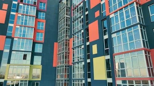 The Facade Of A Multistorey Modern Building
