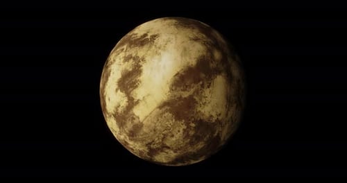 Barren Lifeless Desert Planet Rotates Seamlessly