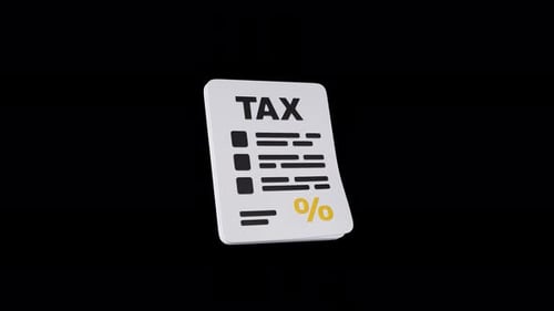 Tax File 3D Icon Loop