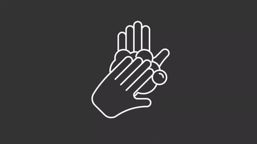Animated Hand Washing Hygiene Outline Icon