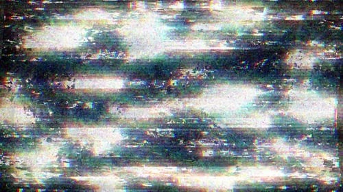 Digital Glitch Transition Overlay with Corrupted Signal Effect