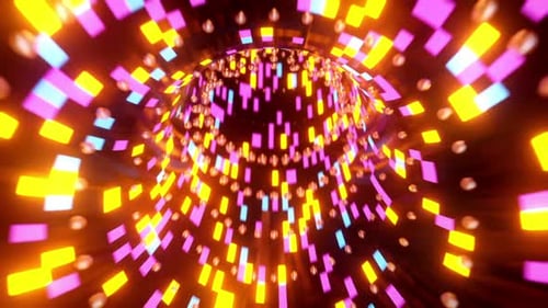 Bright Shiny Neon Tunnel