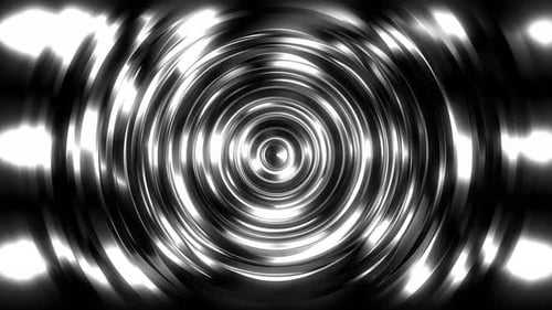 4 K Glass Looping Silver Circle Background
